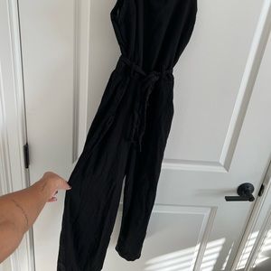Open back jumpsuit with tie